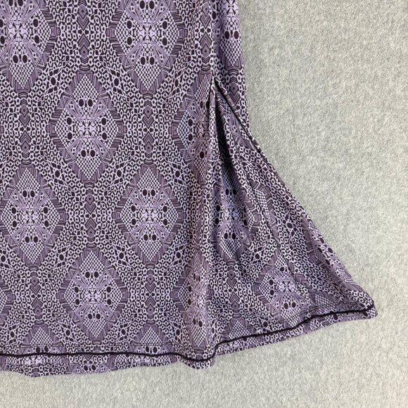 Prana Womens Size XS Purple Dress Patterned Faux Wrap V-Neck Breathe Outdoor - Picture 13 of 16